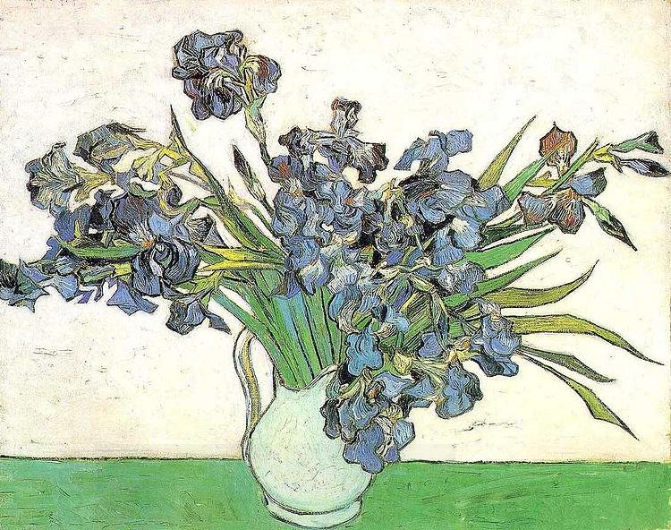 Vincent Van Gogh Still Life - Vase with Irises China oil painting art